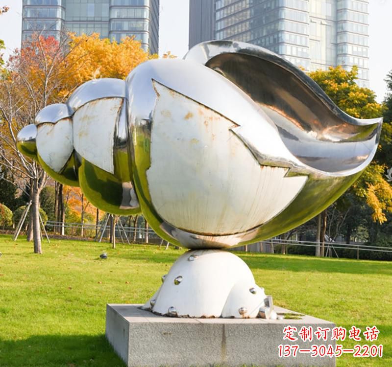 淄博不锈钢海螺雕塑一种独特的艺术形式