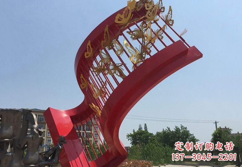 淄博不锈钢蝴蝶灵动的艺术雕塑