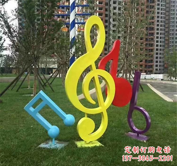 淄博不锈钢音符雕塑音乐的流动之美