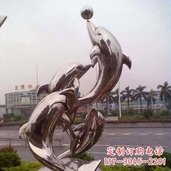 淄博不锈钢海豚雕塑艺术之美