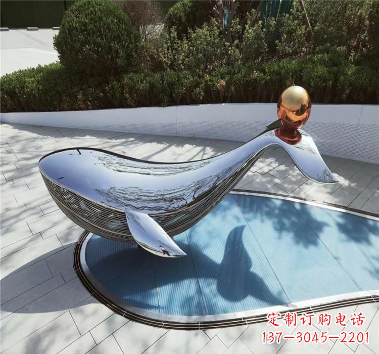 淄博不锈钢海豚精美的雕塑作品