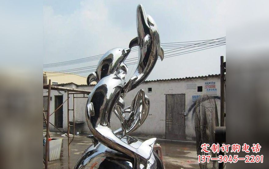 淄博海豚之美——不锈钢海豚雕塑