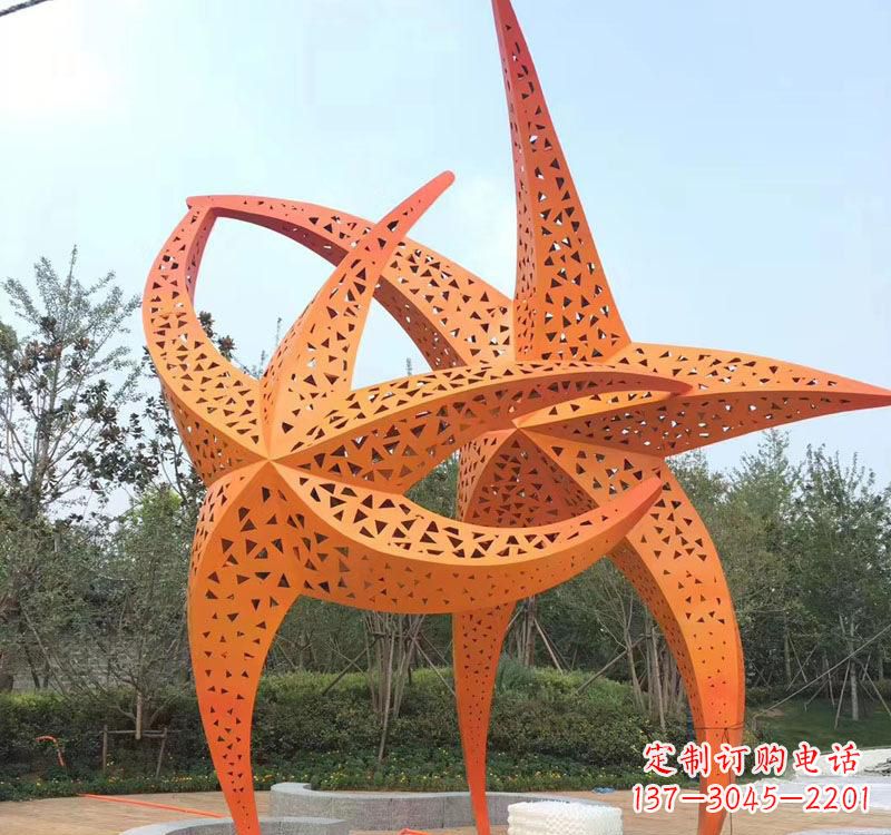 淄博不锈钢海星海洋动物雕塑——美丽的海洋艺术