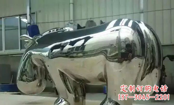 淄博不锈钢河马雕塑一种新颖的艺术形式