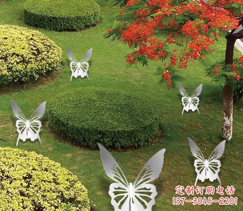 淄博灵动飞舞不锈钢蝴蝶雕塑