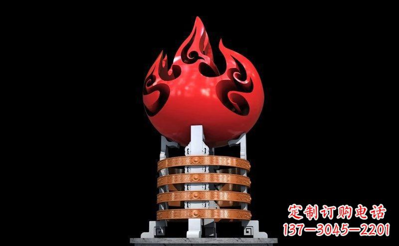 淄博不锈钢火炬雕塑传承奋进精神