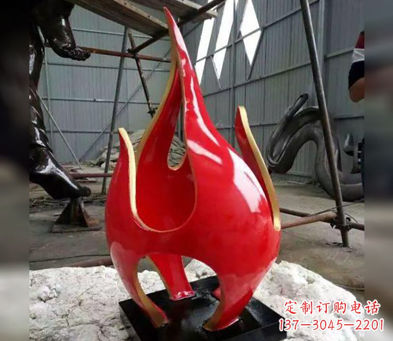 淄博不锈钢火龙果雕塑传承传统文化的艺术品