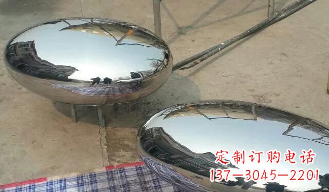淄博不锈钢鸡蛋雕塑精美的艺术作品