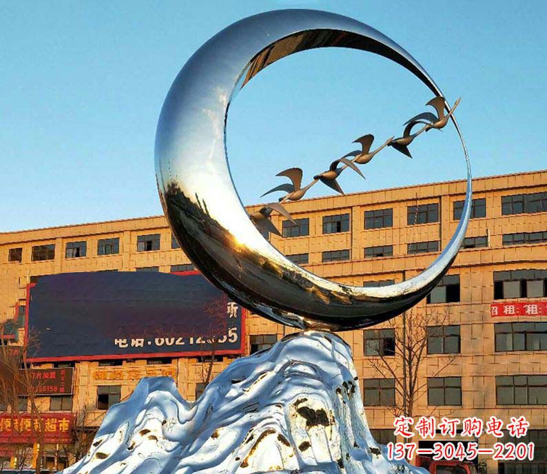 淄博雁雕塑不锈钢的艺术精灵