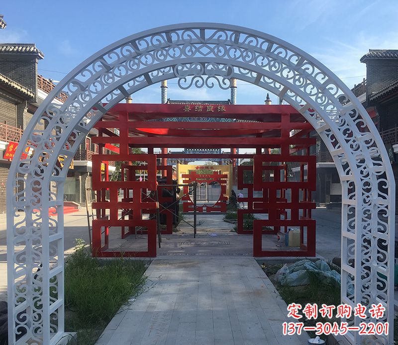 淄博不锈钢拱门雕塑——精美绝伦