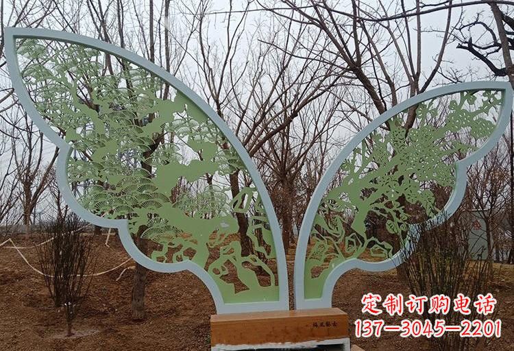 淄博不锈钢剪纸蝴蝶翅膀雕塑