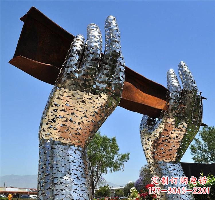 淄博不锈钢拱门雕塑精美绝伦