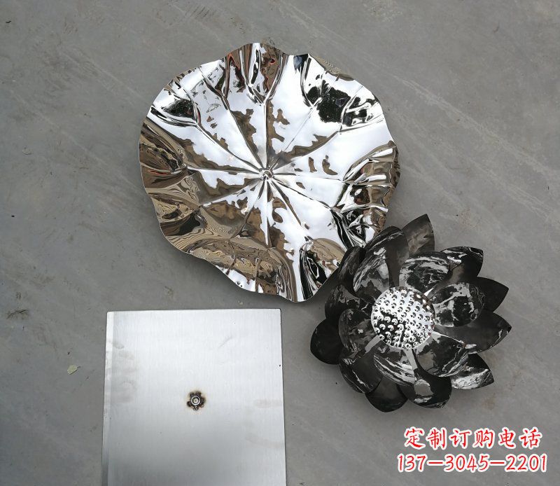 淄博不锈钢荷叶公园景观雕塑