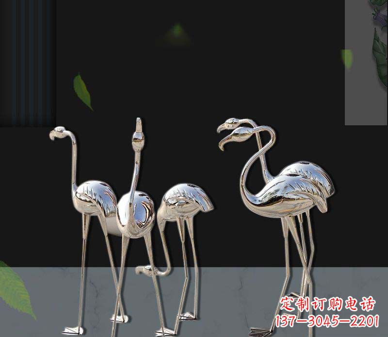 淄博非凡之美不锈钢火烈鸟雕塑