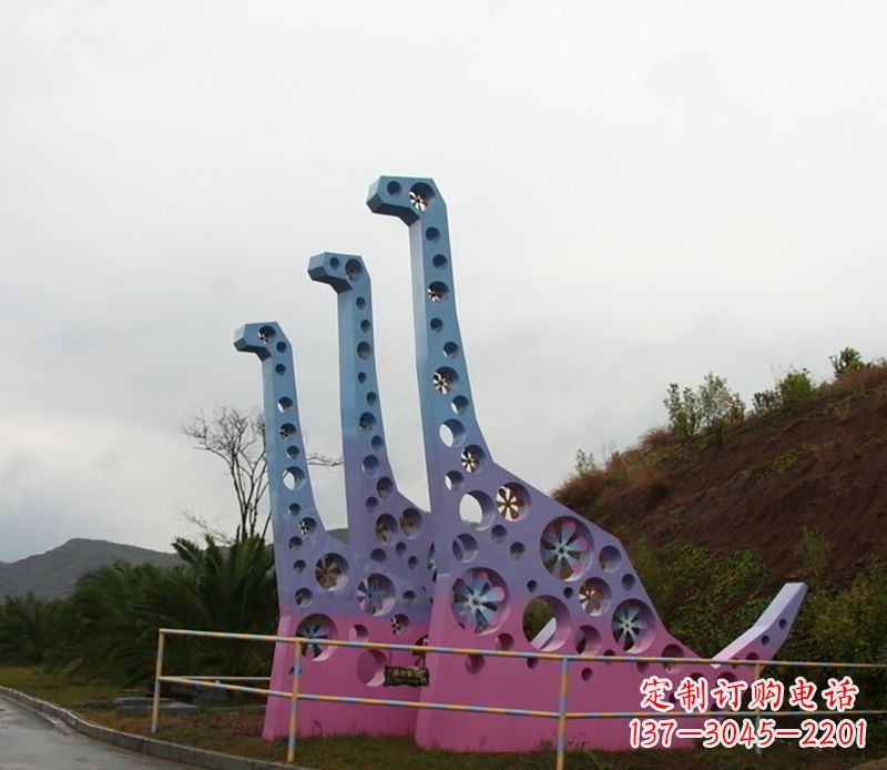 淄博不锈钢恐龙雕塑精致的古代艺术