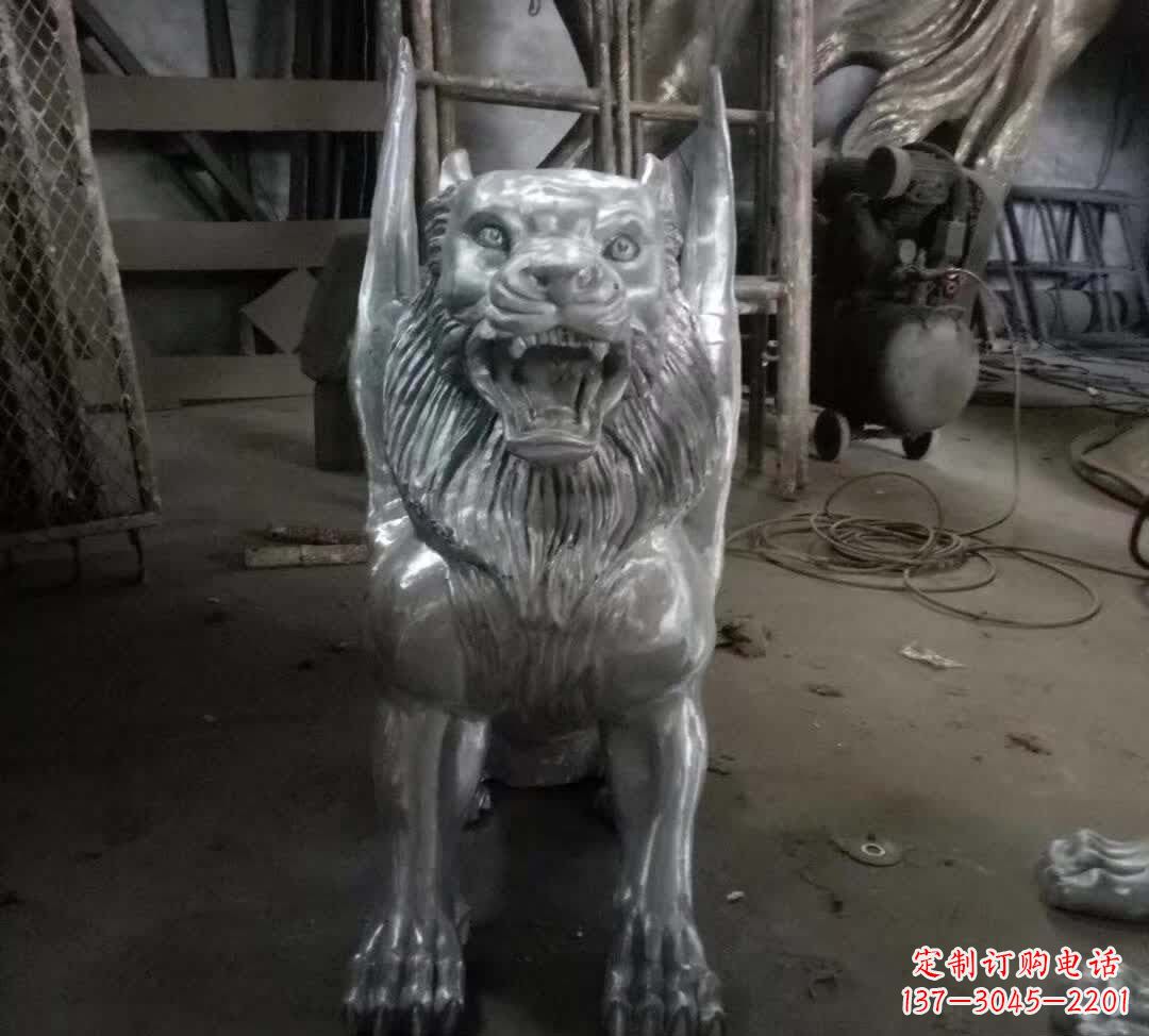 淄博不锈钢老虎雕塑经典的艺术品