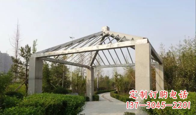 淄博不锈钢凉亭雕塑点缀公园景观