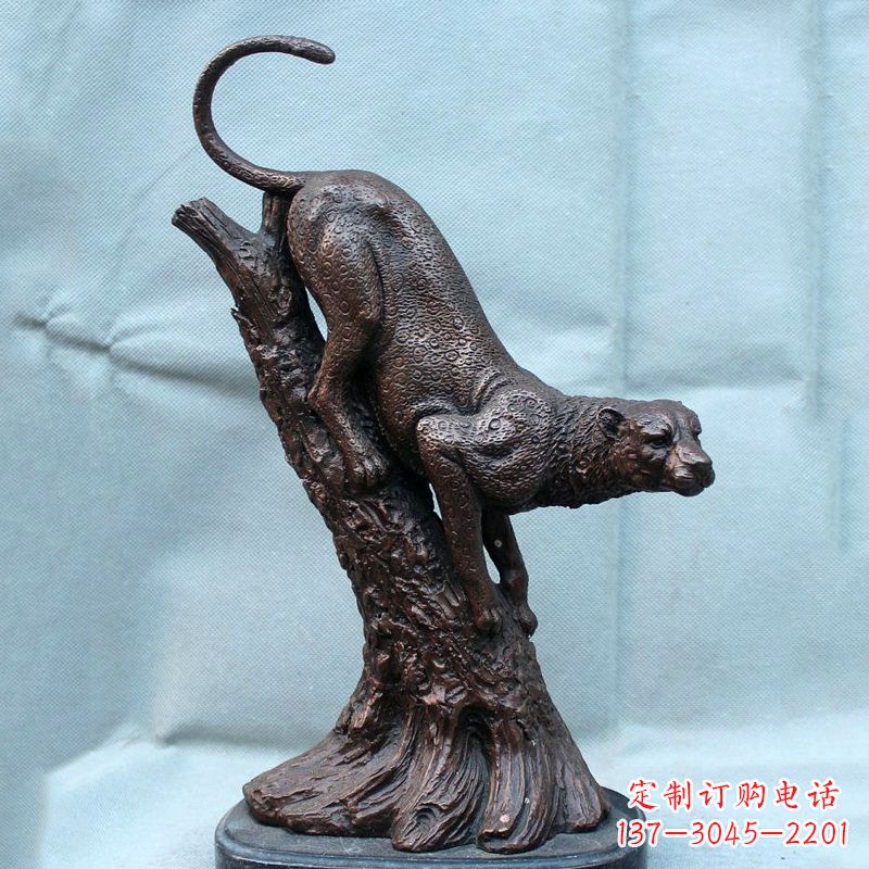 淄博不锈钢猎豹雕塑经典之美