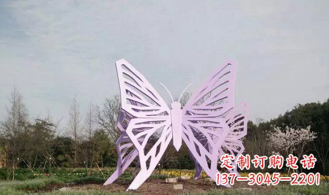 淄博不锈钢蝴蝶雕塑美丽的艺术装点