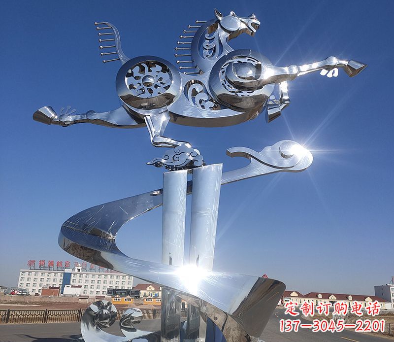 淄博不锈钢马踏飞燕雕塑——精美的艺术品