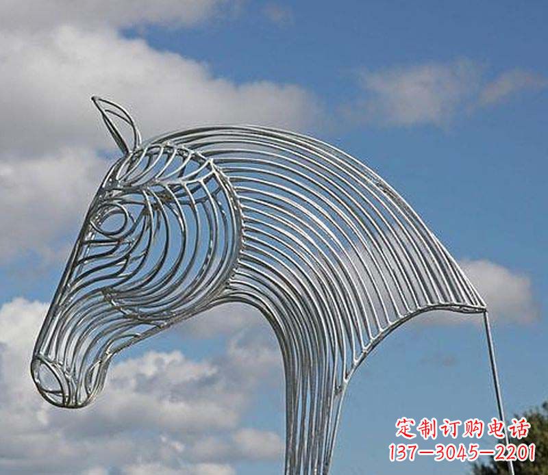 淄博不锈钢马头雕塑抽象雕塑的新突破