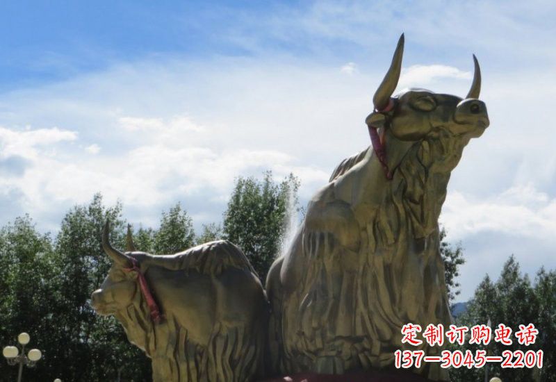 淄博不锈钢牦牛雕塑一种传统文化的精美传承