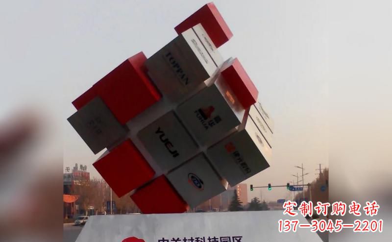 淄博不锈钢魔方雕塑艺术精灵的精彩表现