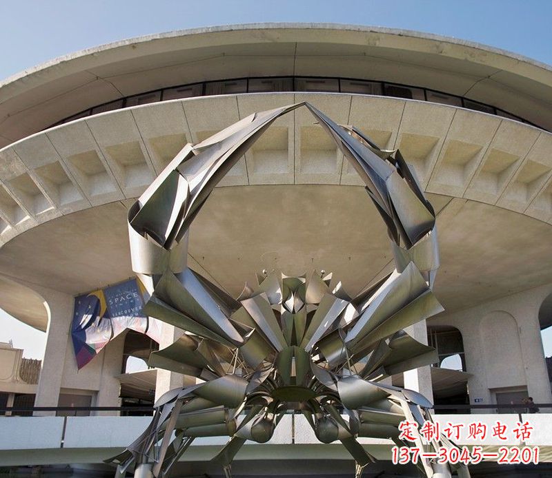 淄博不锈钢螃蟹雕塑美观耐候的户外装饰