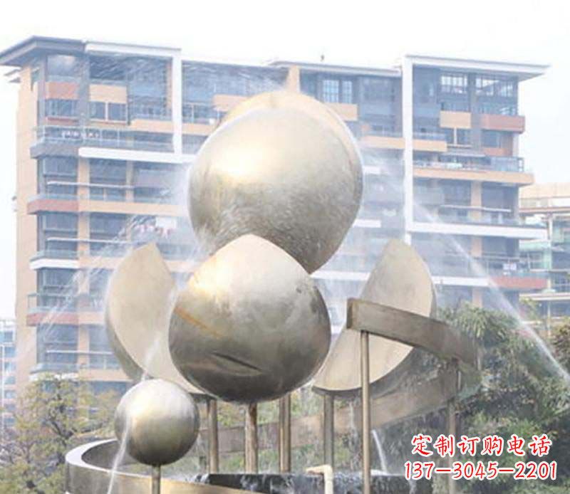淄博不锈钢喷泉雕塑美丽与自然的完美结合