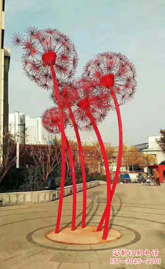 淄博不锈钢蒲公英美丽的雕塑之作