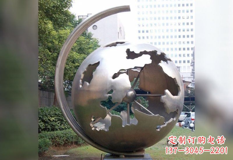淄博不锈钢地球仪雕塑艺术与科学的结合