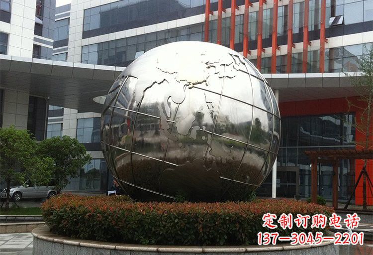 淄博不锈钢地球雕塑传递环保意识