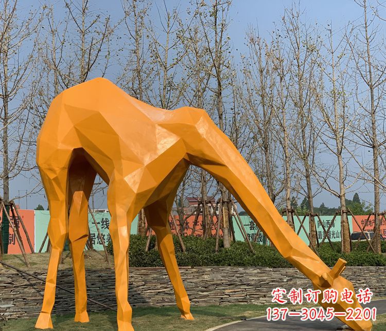 淄博不锈钢雕刻的精美动物雕塑