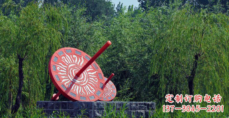 淄博不锈钢日晷校园雕塑点亮校园时光