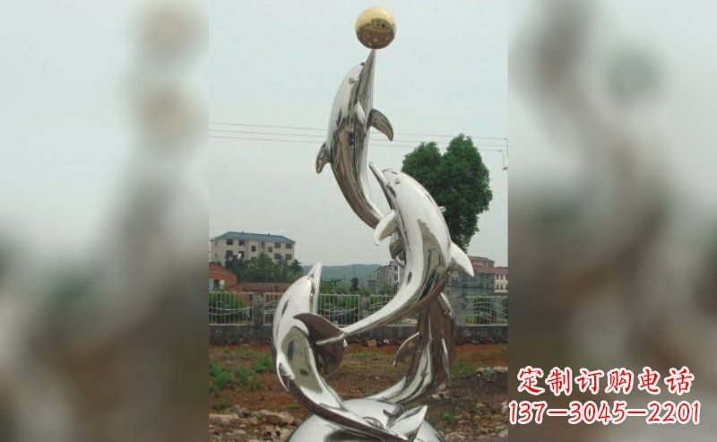 淄博不锈钢海豚雕塑的美丽