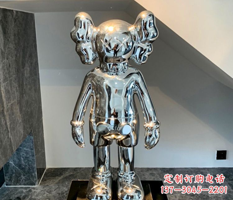 淄博精致的不锈钢机器人雕塑