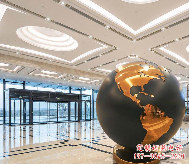 淄博不锈钢地球仪雕塑精美绝伦