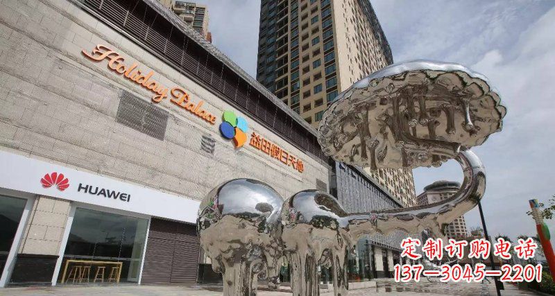 淄博不锈钢门前的大象雕塑