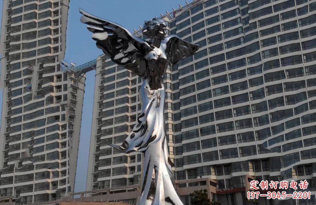 淄博不锈钢天使灿烂的城市景观