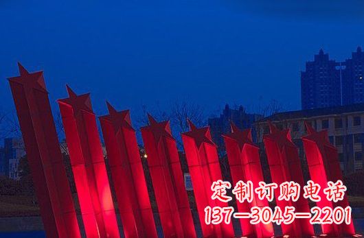 淄博不锈钢五角星雕塑铸就永恒之美