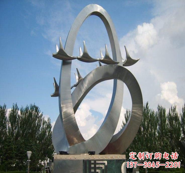 淄博大雁飞翔——不锈钢现代大雁雕塑