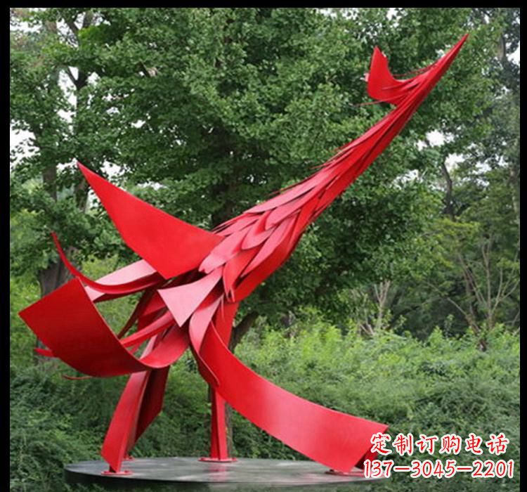 淄博不锈钢凤凰雕塑——美丽而神秘的象征