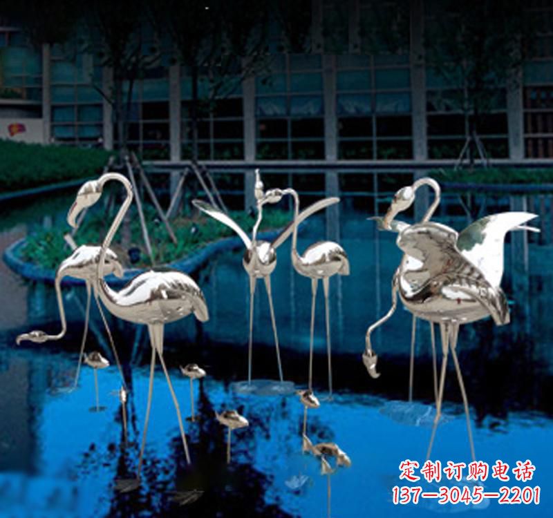 淄博不锈钢仙鹤雕塑汇聚自然之美