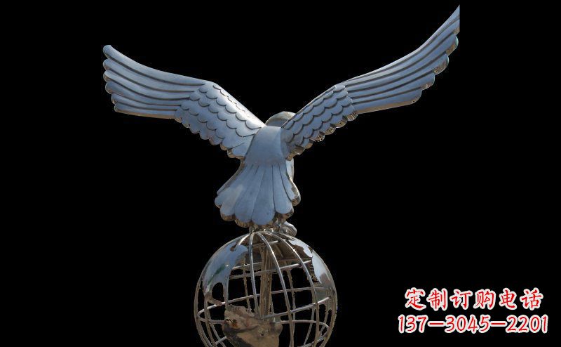 淄博雄鹰的翱翔——不锈钢雄鹰雕塑