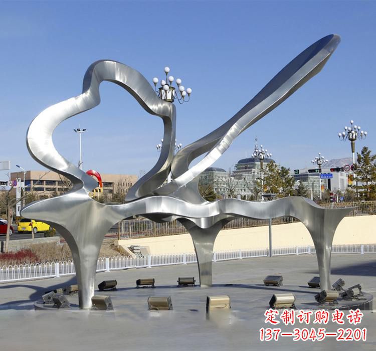 淄博不锈钢艺术钢琴雕塑展现精致之美