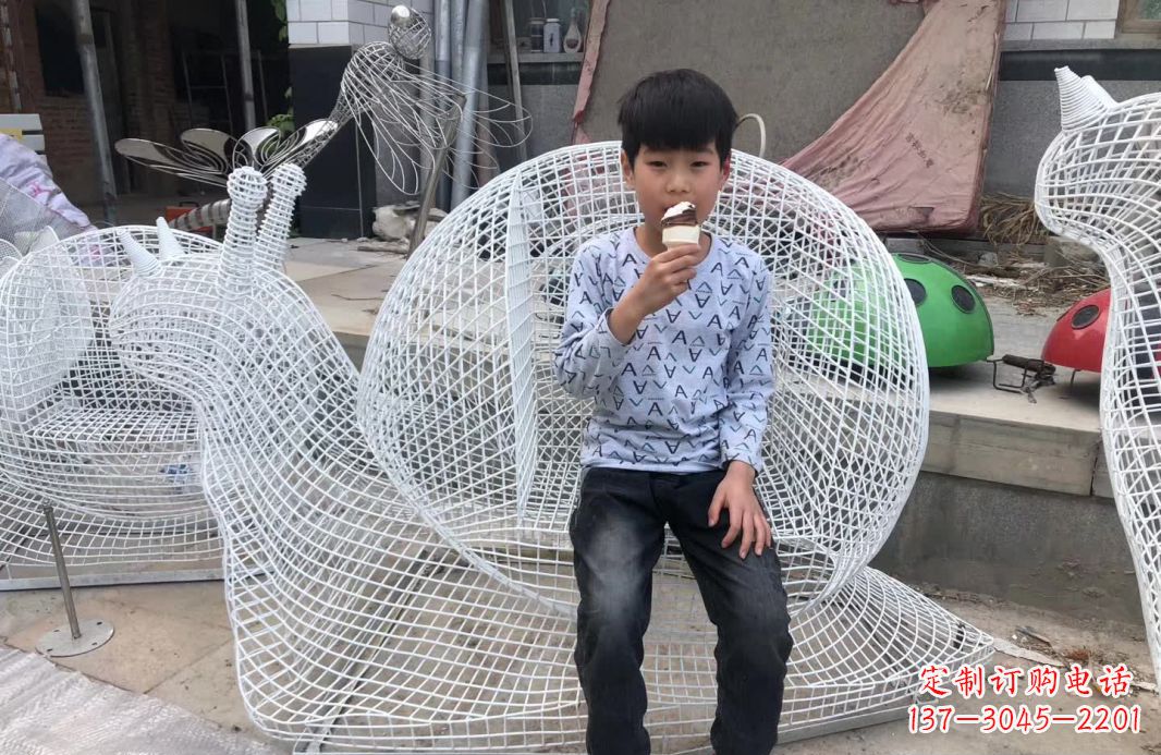 淄博精美不锈钢蜗牛雕塑