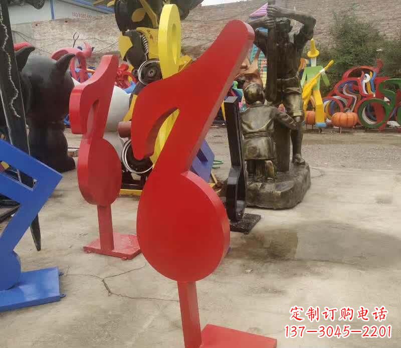 淄博不锈钢音符雕塑悠扬的音乐美学