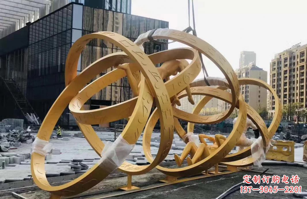 淄博不锈钢音符运动人物雕塑艺术融合音乐