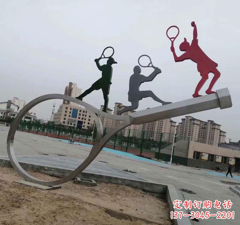 淄博不锈钢羽毛球雕塑精美的艺术装点