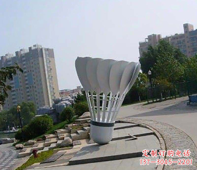 淄博不锈钢羽毛球雕塑装点美丽的羽毛球世界